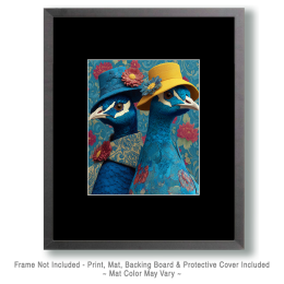 Jasper & Juliette from New Orleans - Peacock Art Print