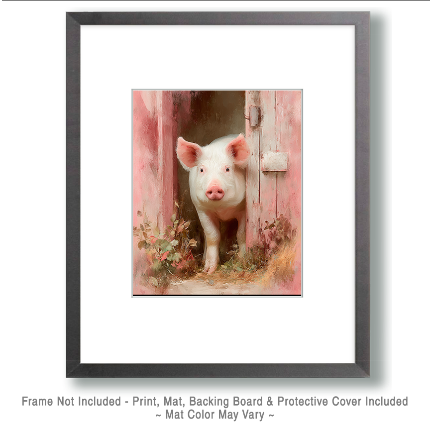 Cute Pink Pig Art