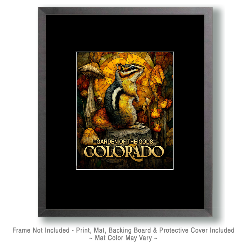 Golden Chipmunk - Garden of the Gods Souvenir Art Print - Image 2