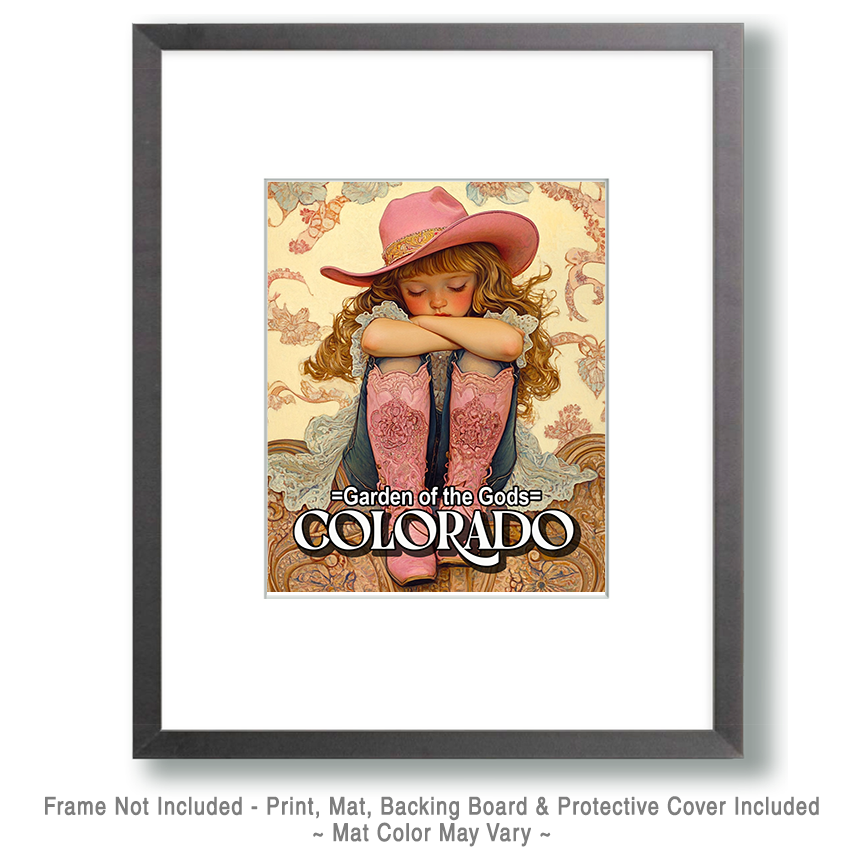 Lil Cowgirl - Garden of the Gods Souvenir Art Print - Image 2