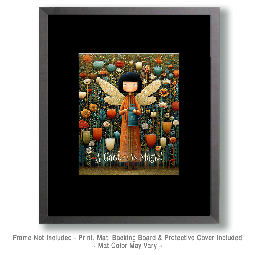 Margaret Moreflower Watering Her Flowers - A Garden is Magic - Faires Art Print - Image 2