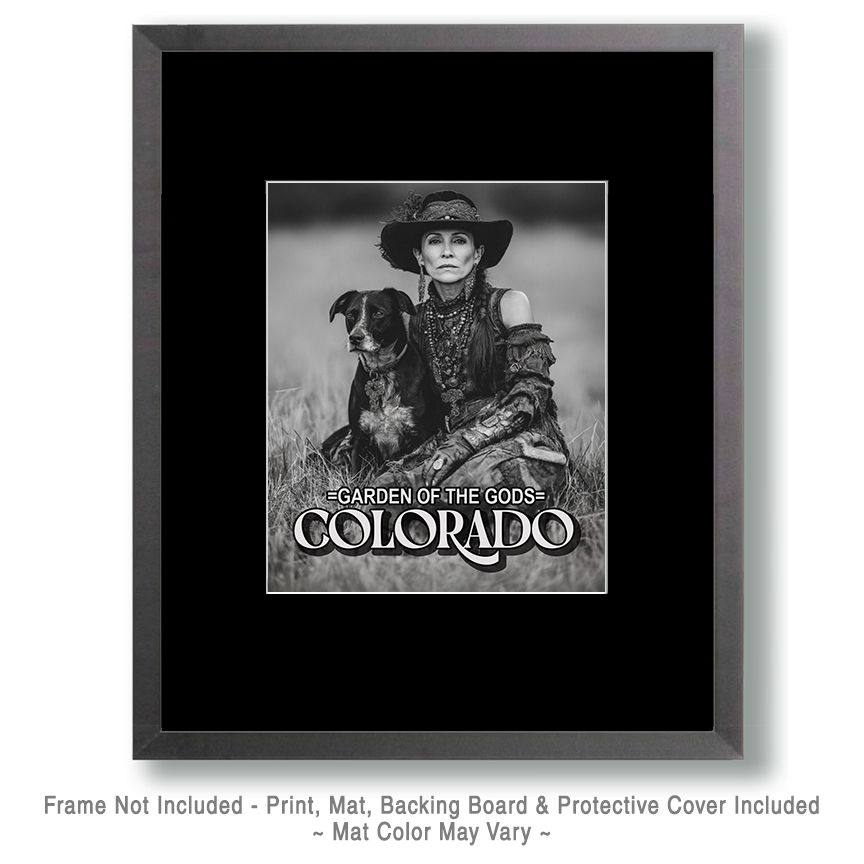 Mariam with Her Dog - Garden of the Gods Souvenir Art Print - Image 2