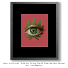 All Seeing Eye - Weed Wall Art Print