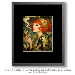 Flapper Smoking Mary Jane - Weed Wall Art Print