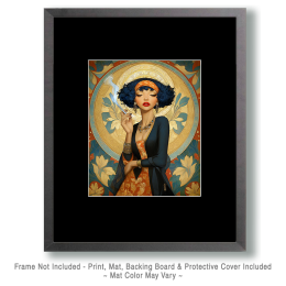 Stoned Flapper - Weed Wall Art Print
