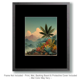 Marijuana Palm Tree - Weed Wall Art Print
