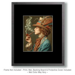 Young Hatter Smoking a Joint - Weed Wall Art Print
