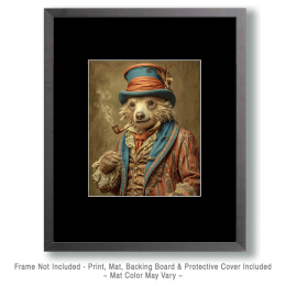 Cinnamon Bear Smoking a Joint - Weed Wall Art Print
