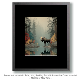 Stylized Bull Moose in the Wild Art