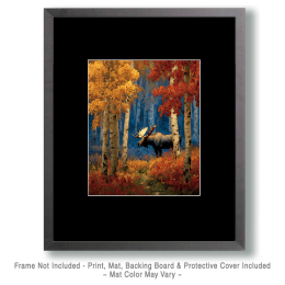 Stylized Fall Moose Art