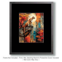 Observing Under a Full Moon - Mountain Lion Art