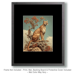 Antique Style Mountain Lion Art