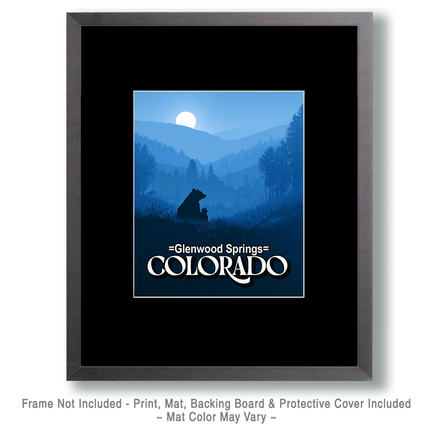 Nice Evening for Mom Bear and Cub - Glenwood Springs Souvenir Art Print - Image 2