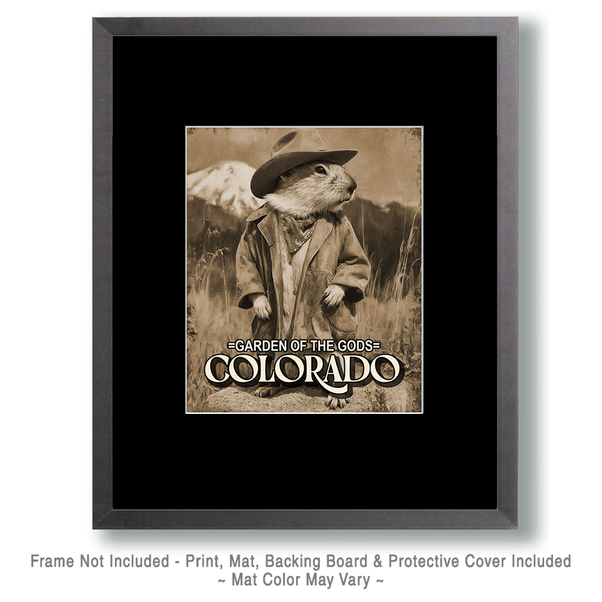 Pika Cowboy - Garden of the Gods Souvenir Art Print - Image 2
