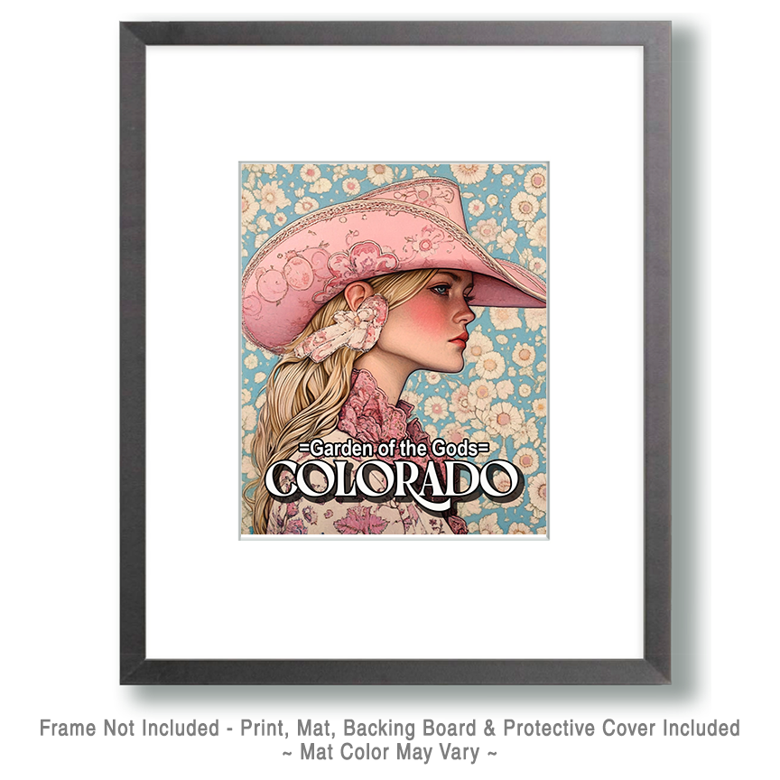 Pink Cowgirl - Garden of the Gods Souvenir Art Print - Image 2