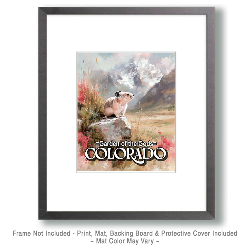 Pink Pika Landscape - Garden of the Gods Souvenir Art Print - Image 2