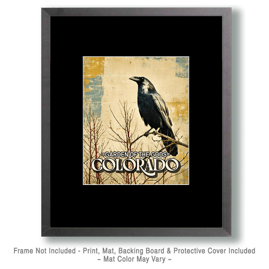 Raven in Tree - Garden of the Gods Souvenir Art Print - Image 2