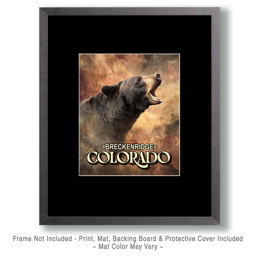 Roaring Bear Cub - Breckenridge, Colorado Souvenir Art Print - Image 2