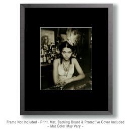 Jennifer from Casper - B&W Old West Saloon Girl Art