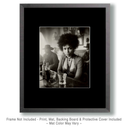 Charmaine from Charlotte - B&W Old West Saloon Girl Art