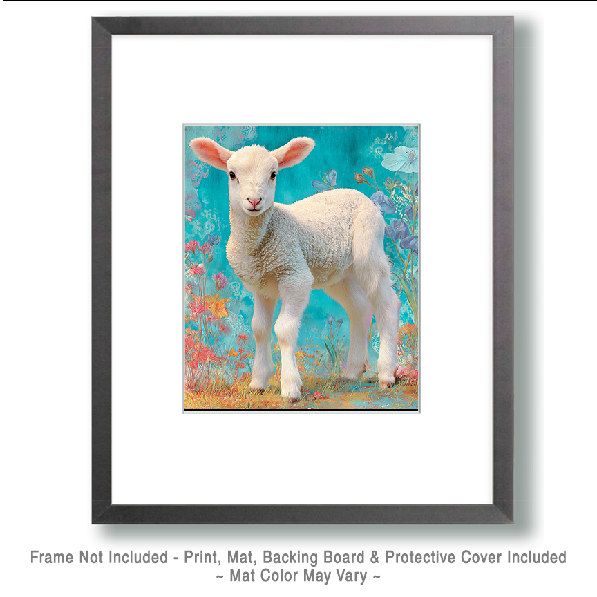 Young Lamb on a Bright Day - Sheep Art