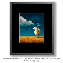 Lone Sheep - Sheep Art