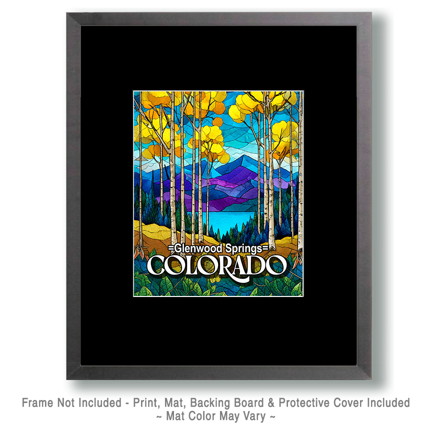 Stylized Aspensl - Glenwood Springs Souvenir Art Print - Image 2