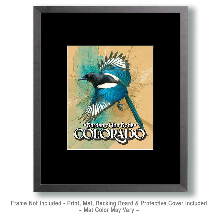Stylized Magpie - Garden of the Gods Souvenir Art Print - Image 2
