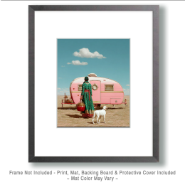 Pink Mobile Home - Southwestern Style Art