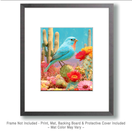 Desert Bluebird - Southwestern Style Art
