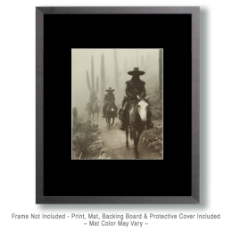Tres Bandidos - Black & White Southwestern Style Art