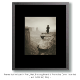 Taking in the View - Black & White Southwestern Style Art