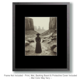 I thought, at the very least, There'd Be a Tree - Black & White Southwestern Style Art