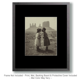 Monumental Forst Kiss - Black & White Southwestern Style Art