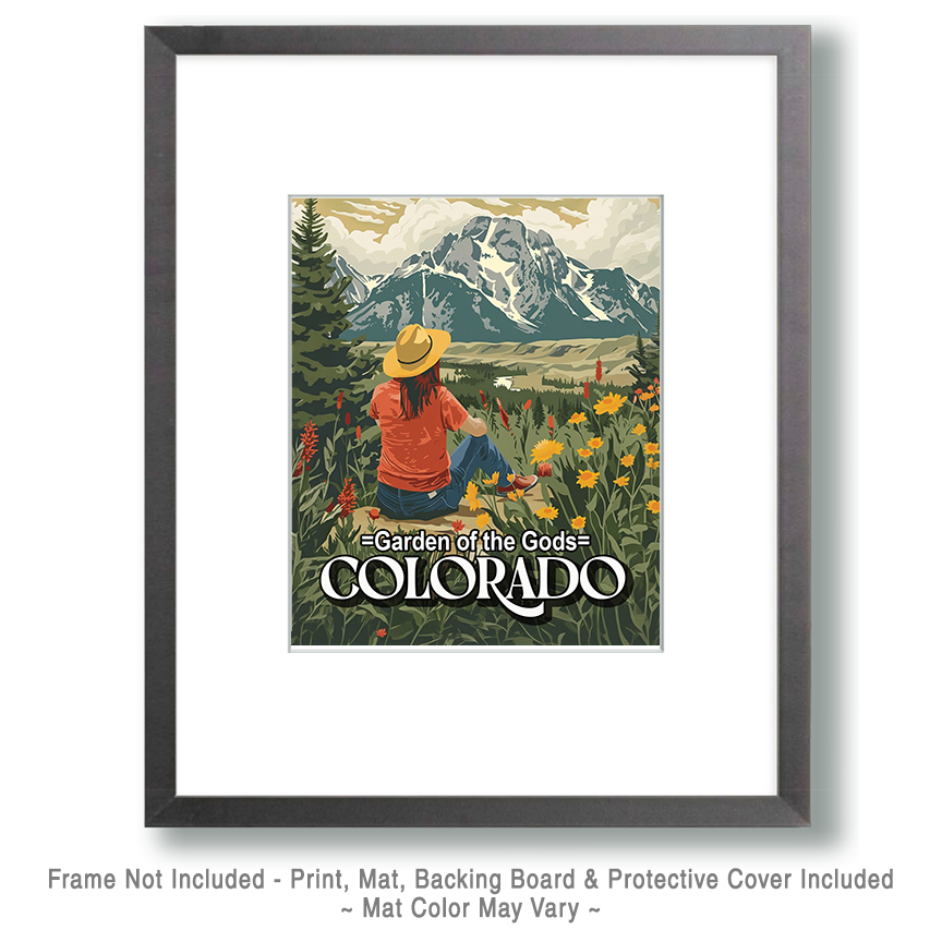 Taking in the View - Garden of the Gods Souvenir Art Print - Image 2