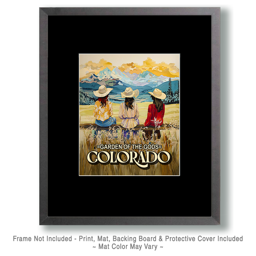 Three Cowgirl Hanging Out - Garden of the Gods Souvenir Art Print - Image 2