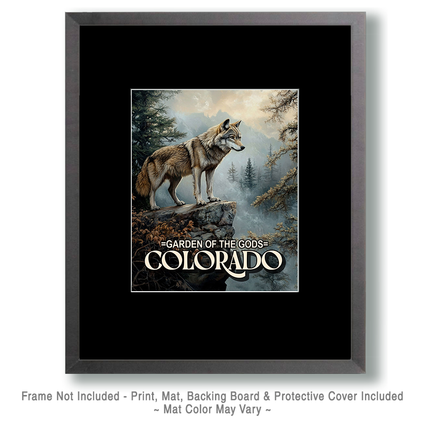 Wolf Looking the Land Over - Garden of the Gods Souvenir Art Print - Image 2