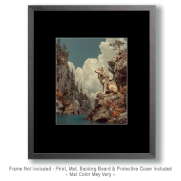 Vintage Style Naturalist Wolf Art