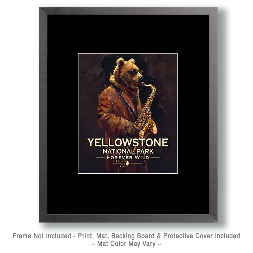 Yellowstone National Park - Forever Wild - Bear Playing the Saxaphone - Image 2