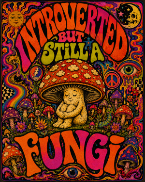60's Style Introverted But Still a Fungi Mushroom Decor