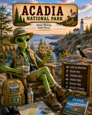 Acadia National Park Souvenir Art Print