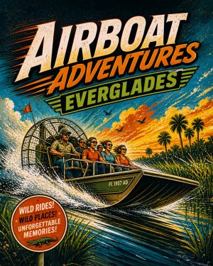 Airboat Adventure - Everglades National Park Art Print