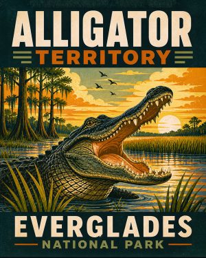 Alligator Territory - Everglades National Park Art Print