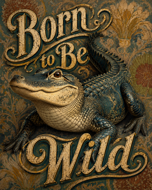 Alligator - Born to Be Wild - Wildlife Art Print