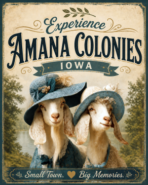 Amana Colonies Iowa - Goat Sisters Agri-Tourism Art Print