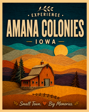 Amana Colonies Iowa - Red Barn Agri-Tourism Art Print