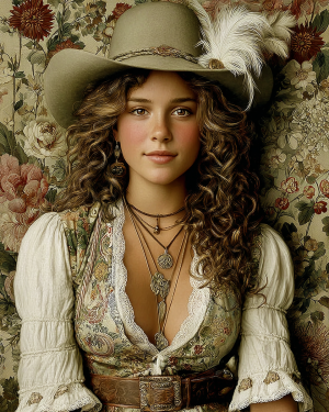 American West Cowgirl Cassidy Art Print - Wholesale Retail Ready Matted Western Art.png