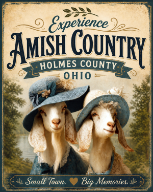 Amish Country Holmes County Ohio - Goat Sisters Agri-Tourism Art Print