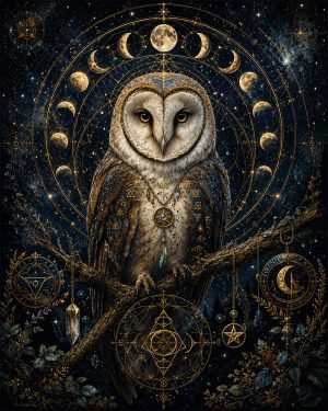 Ancient Owl Spirit - Metaphysical Art Prints & Spiritual Wall Decor