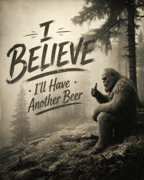 Another Beer - Bigfoot Wall Art